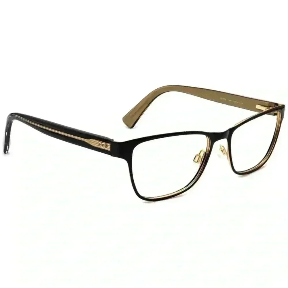 Dolce & Gabbana Women's Eyeglasses DG 1273 1268 Black on Gold Frame